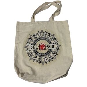 ❤️3/25 DelSol Color Change in Sun 90s Large Cloth Bag Grocery Beach Pool Vintage